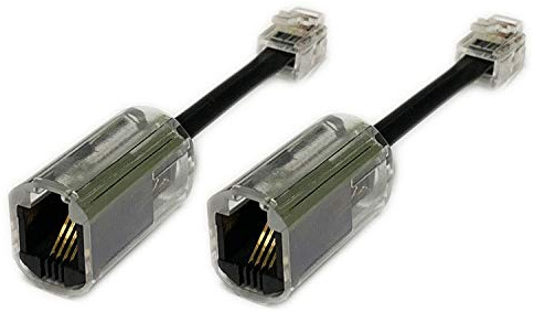 iMBAPrice (Pack of 2) Telephone Cord Detangler - 360 Degree Rotating Landline Swivel Cord Untangler (Black) Anti-Tangle Telephone Handset Cable
