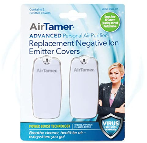 AirTamer IONB-315 Ersatzabdeckungen für Negativionen-Emitter für A315 Fortgeschrittener, persönlicher Luftreiniger, weiß, 2 Abdeckungen pro Packung…