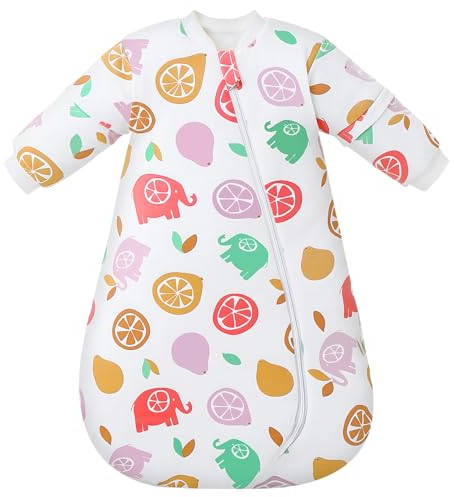 MIKAFEN Mikarten Baby Schlafsack Langarmer Winter 3.5Tog | 100% Bio-Baumwollschlafsack (78-90cm/14-24 Monate)