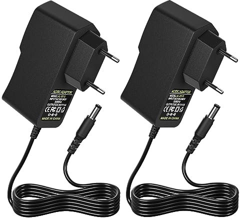 TOBWOLF 2 PCS Universal 9V 1A AC DC Netzteil Stromadapter Adapter für Arduino R3 Platine Oszilloskop Router ADSL-Modem