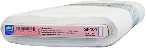 Pellon 0681936 PellonÂ SF101 Shape-FlexÂ Cotton Woven Fusible Interfacing 20'' x 10 yard Bolt. Color: Stoff, Textil, weiß, Each