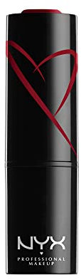 NYX Professional Makeup Lippenstift mit Satin-Finish und ultra-gesättigter Farbe, Shout Loud Satin Lipstick, Everyone Lies (Rot)