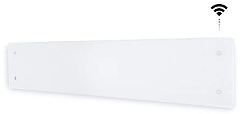 Adax CLea L - Intelligente Wifi Wandkonvektor - 800W, Weiß | Elektroheizung Wandmontage | Elektroheizkörper - Höhe 222mm | Smartphone-Steuerung | LCD-Anzeige | Heizung Elektrisch | KWT | IP24C