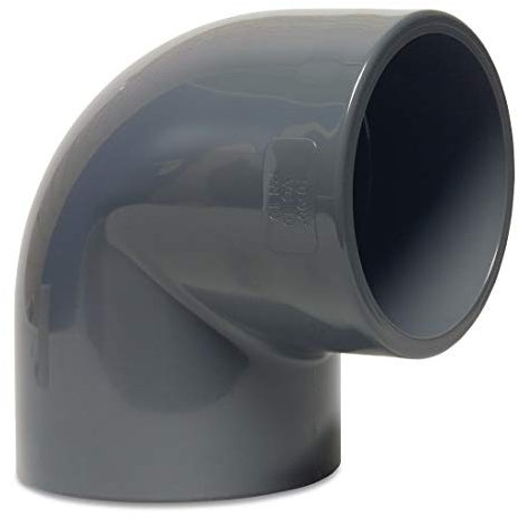 Mega 0111823 Angle 90° PVC-U 20 mm Adhesive Sleeve 16 Bar Grey