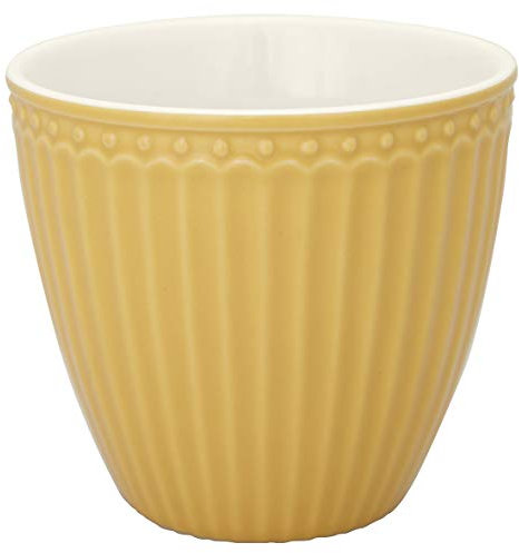 GreenGate - Tasse, Latte Cup - Alice - Porzellan - Honey Mustard - 300 ml