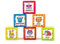 TRENDHAUS 601421 Selbstfärbende Lehrer Stempel, 6 Bunte Motivationsstempel mit Tier-Motiven-ab 36 Monaten, 3 cm x 3 cm x 2 cm