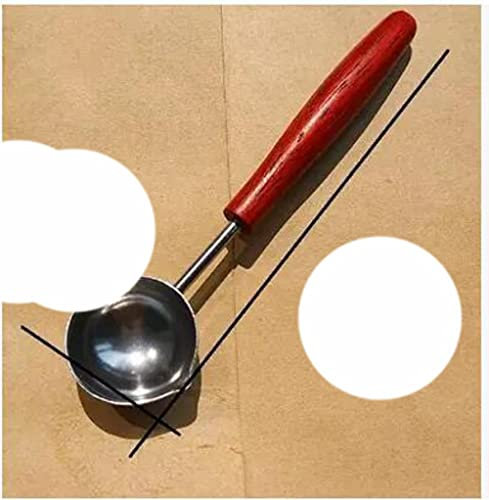 Vintage grande cuillère en laiton en bois pour timbre de cire à cacheter STAR Bâton de cire Vino tinto Sellado Sax palillo sello de la cera de -5