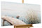 KunstLoft Leinwandbild | 100% HANDGEMALT | 120x60cm | Gemälde 'Stiller Sommertag' | Meer | Blau Beige | Wandbild Wohnzimmer