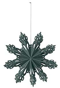 Broste Copenhagen Christmas Deko-Snowflake aus Papier in der Farbe Deep Forest Größe S, Durchmesser: 15cm, 70080435