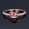 Verlobungsring Für Frauen Rose Gold Farbe Mit Rosa Oval Stein Einfaches Design Schillernde Cz Mode Ringe Schmuck 10 Rosa