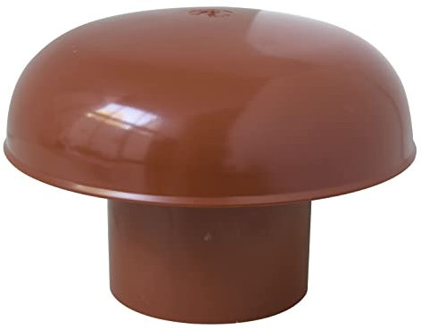 FIRST PLAST CDV80T-Y CDV80T Chapeau de Ventilation tête exalateur sans Filet, Rouge tuile, diamètre intérieur 80 mm