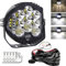 RIGIDON 1x Rund Led Arbeitsscheinwerfer mit 12V kabelbaum kit, 5 Zoll 50W 5000 Lumen led lichtleiste, Wasserdicht offroad beleuchtung für Auto ATV LKW Traktor 4x4, led nebelscheinwerfer 6000k Weiß
