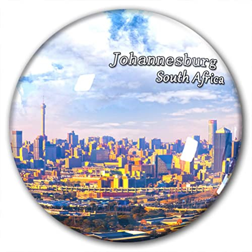 Südafrika, Johannesburg, Kühlschrankmagnet, Aufkleber, dekorativer Magnet, Reise-Souvenir, Kristallglas