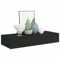 Gecheer Wand Schubladenregal Wandschublade Schweberegal Hängeregal Wandschrank Wandboard Wandregal mit Schublade Schwarz 60x23,5x10cm MDF