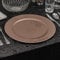 URBNLIVING 33cm Christmas Dinner Charger Plates Placemats Dining Table Setting Reusable Party Decor (Mettalic Rose Gold, 12 Charger Plates)