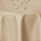 Leinen Optik Tischdecke Tischtuch Tafeldecke Leinendecke Abwaschbar Wasserabweisend Oval 135 x 180 cm Beige Sand Fleckschutz Pflegeleicht mit Saumrand Leinentuch