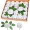 homEdge Rose artificiali, 25 pezzi, fiori artificiali in schiuma con stelo per decorazioni domestiche, bouquet di nozze, feste, certerpiece, anniversari, colore: bianco