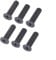 6 Schrauben, 22 mm Linksgewinde, Linksgewinde, Schraubenbolzen, Metall, schwarz, Bohrfutterschaft-Adapterschraube für Bohrfutterschaft-Adapter