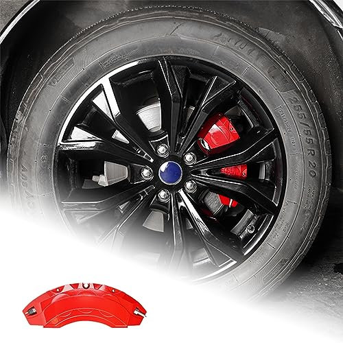 FDAIUN Endless Brake Caliper Cover 2PCS Rear Brake Pliers Caliper Cover Decoration Cover for Ford Explorer 2023 Aluminium Red