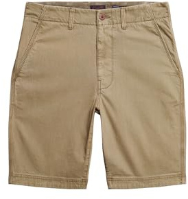 Superdry Herren Vintage International Chino Shorts schmale Passform Salbei 34