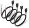 HATMINI 4 Pezzi USB 2.0 Spina Femmina 4 Pin Filo Scoperto Cavo Dati di Alimentazione USB Cavo Pigtail Fai da Te per Apparecchiature USB Installate o Sostituzione Riparazione Cavo Fai da Te 3,3 Piedi