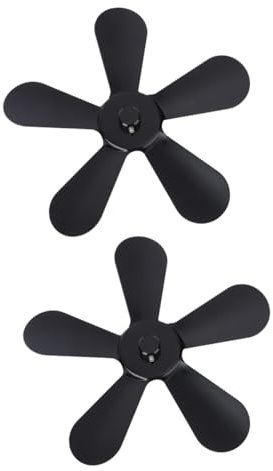 TOPBATHY 2stücke Thermoelektrischer Kaminofen Aluminium Heizungsventilator Schwarz Energieeffizienter Stromfreier Luftverteiler Für Gemütliche Räume