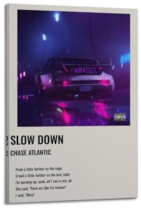 greb Chase Atlantic Album-Poster, Leinwand-Poster, Raumdekoration, ästhetisches Poster, künstlerisches Poster für Schlafzimmer, Wohnzimmer, Wände, 30 x 45 cm, Rahmenstil