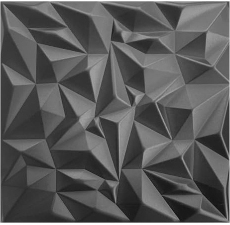 3D Paneele Polystyrol XPS Styropor – Moderne Wandverkleidung & Deckenpaneele – Wandpaneelen Leicht Flexibel - 50x50cm / ‎‎5m² - 20 Stück (Schwarz 02)