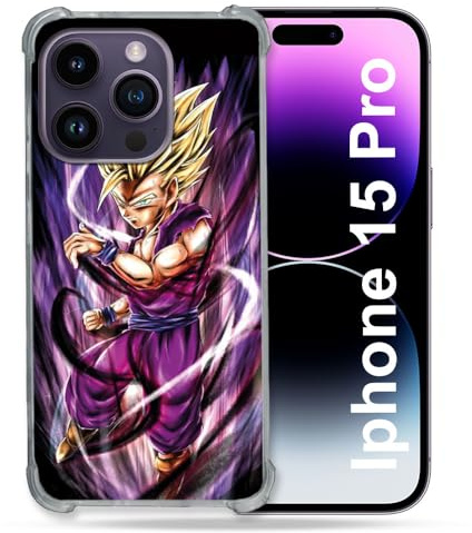 Compatible MagSafe Case for Iphone 15 Pro (6.1) Manga Dragon Ball Sangohan Purple