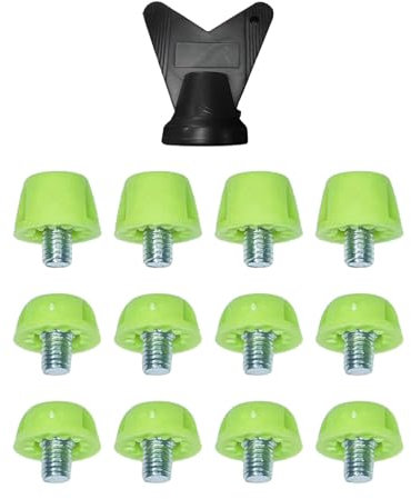 predolo 12x Tacchetti da Calcio Scarpe da Pista Chiodate Universali per Terreni Compatti M5 Filettati Antiscivolo per Scarpe da Calcio per Sport all'aperto al, Verde