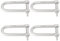 The Lord of the Tools 4pcs 10mm D-Shackle 316 Stainless Steel Long Shape Shackle with Eye BOL for Water Sports Garden Landscaping Outdoor and Camping Activitie