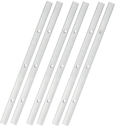 6 Stk. HSS Hobelmesser (0911063549) geeignet für Dickenhobel DH 330 (0200033000) / DH 316-332x12x1,5mm, mit 2 Langlöchern - hochwertige Ersatzklingen für präzises Hobeln