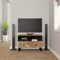 Homgoday Meuble TV en bois massif, 70 x 33 x 46 cm, meuble TV, meuble TV, meuble de salon, meuble TV industriel, meuble TV bas