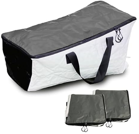 baqpaq faltbare Einkaufstasche groß schwarz/weiß (bis 45 Liter/bis 30 KG) – 2er Pack Einkaufstasche mit Reißverschluss, robust, wasserdicht und ideal für den Transport in Kindersitzen geeignet