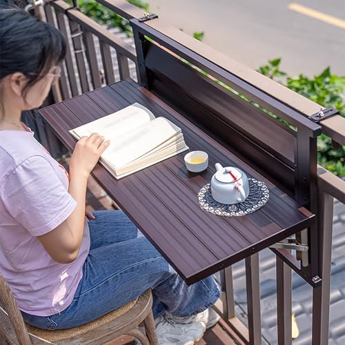 Klappbarer Hängetisch für den Außenbereich, Balkon, Bar & kleine Räume, verstellbarer Hebetisch für Kaffeepflanzen und mehr, ideal für Terrasse, Garten, Veranda und Deck