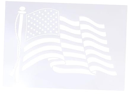 DIYEAH Schablonen Für Wandkunst Hohlsprühvorlagen Zeichenschablonen-set 27 X 38 Cm Amerikanische Elemente Karte Pentagramm