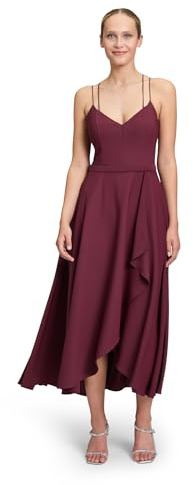 Vera Mont Damen Abendkleid mit Volant 40, Wild Ruby