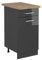 Vicco Mueble bajo de Cocina R-Line, Antracita Alto Brillo, 40 cm, ET Roble