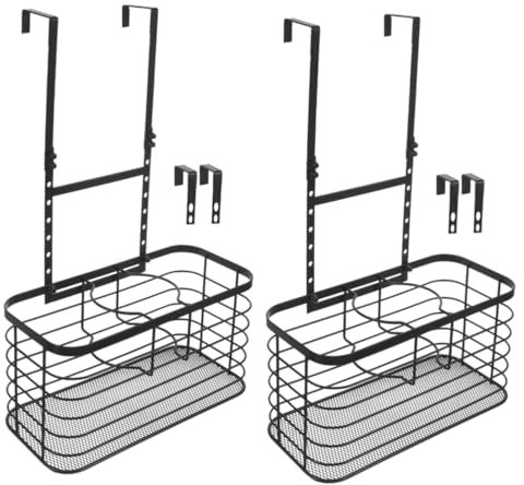 Amosfun 2pcs Hair Dryer Holder Wall-mounted Hair Tool Rack Self-adhesive Home Storage
