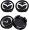 YANGFEIYA 4 Stück Nabendeckel für Mazda CX-5 2012-2017 57MM, Nabendeckel Radnabenkappen Radkappen Staubdicht und Hochtemperaturbeständig,B