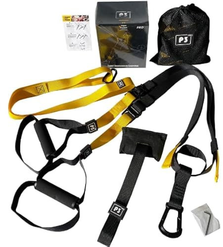 Sling Trainer Set, Suspension Trainer System, Suspension Trainer Home Gym Equipment with Adjustable Door Anchor for Calisthenics, Fitness, Crossfit, Pushups and Suspension Training