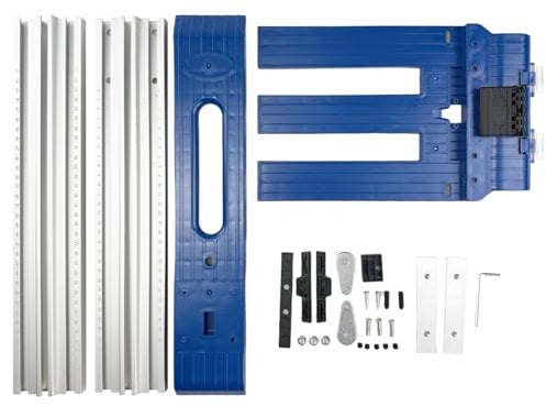 Flylin Circular Saw Guide Rail, Aluminum Alloy Woodworking Cutter Guide Rail with 0-65cm Cutting Range, Multifunctional Circular Saw Track for Carpenter