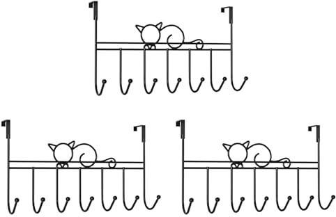 MVOSJFIE 3X over the Door Hook Bathroom Hanger Coat Clothes Hat Bag Towel Hanger Hanging Rack for Home Kitchen Storage