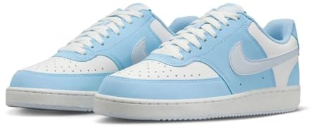 Nike Women's Court Vision Low Sneaker, Summit White/Football Grey/Psychic Blue, 7 UK