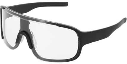 sourcing map Sport Sunglasses Cycling Polarized Sun Glasses for Men Mountain Bike Driving Fishing Running, Black Frame Clear