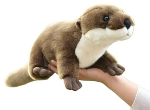 HCGX Realistisches Otter Plüschtier 46cm – Ultra Weich & Süß, Kuscheltier Fischotter