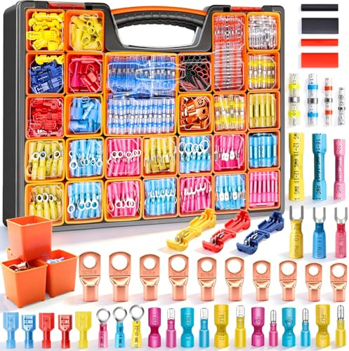 Twidec/1530PCS Heat Shrink Wire Connectors Kit,Waterproof Spade Connector