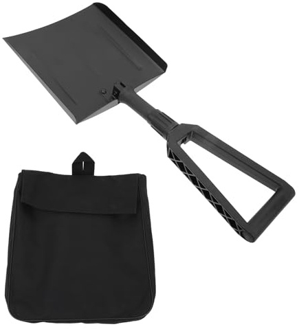 FUTUREORYY Faltbare Schneeschaufel mit Einziehbarem Griff Kunststoff Schneeräumer Leicht und Stabil für Auto Outdoor Winter