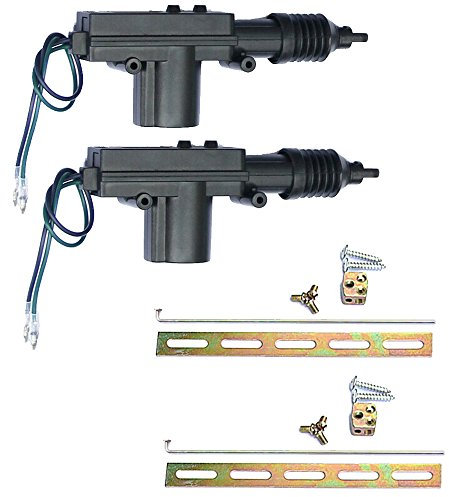 Etopars 2 X Black Car Plastic Universal Heavy Duty Power Door Lock Actuator 2 Wire 12V