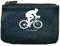 Petit Porte Monnaie en Cuir Porte cles Noir Motif Cycliste Velo à Personnaliser avec Votre prenom